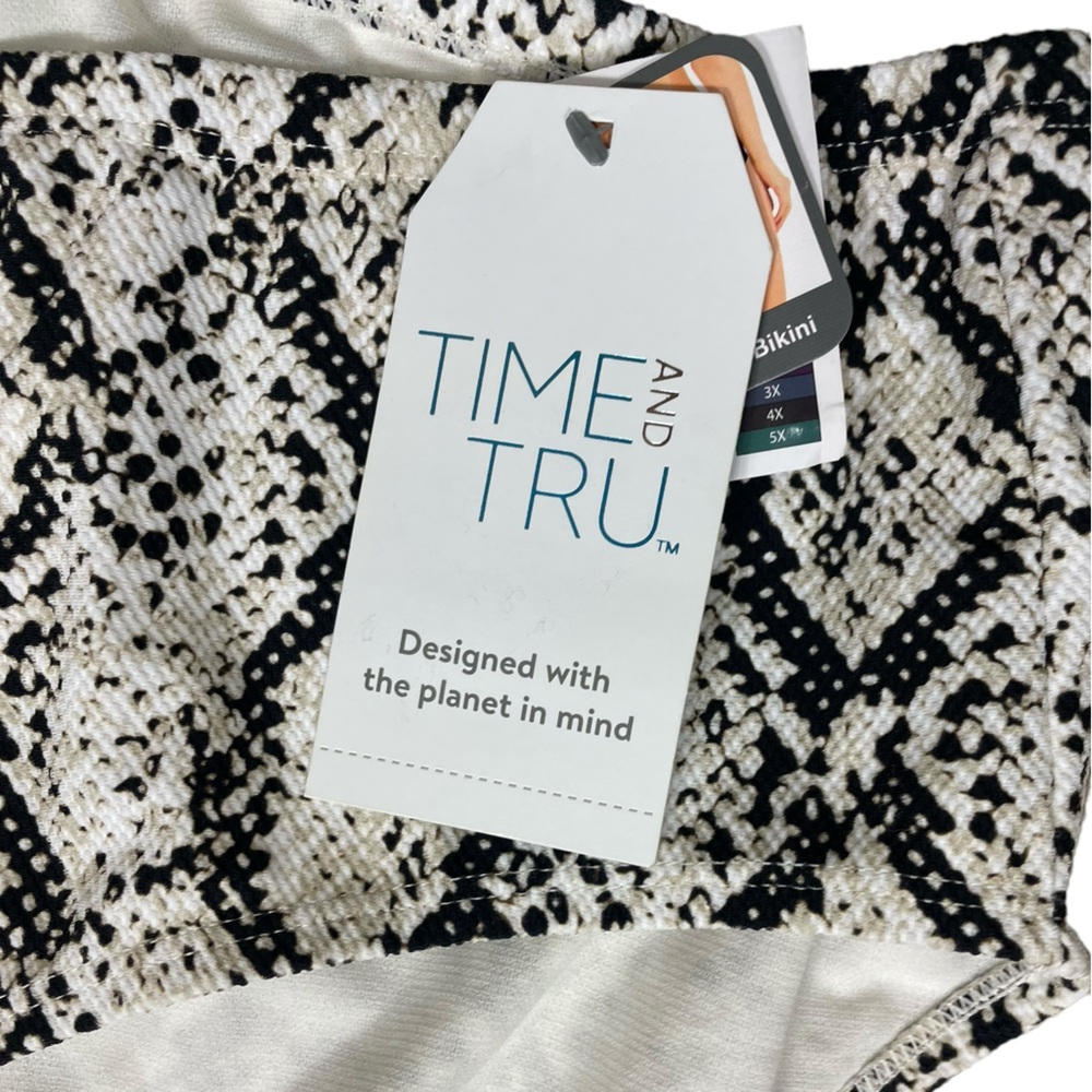 Time and Tru Mid-Rise Bohemian Snake Print Bikini Bottom NWT (AA) - Picture 9 of 11